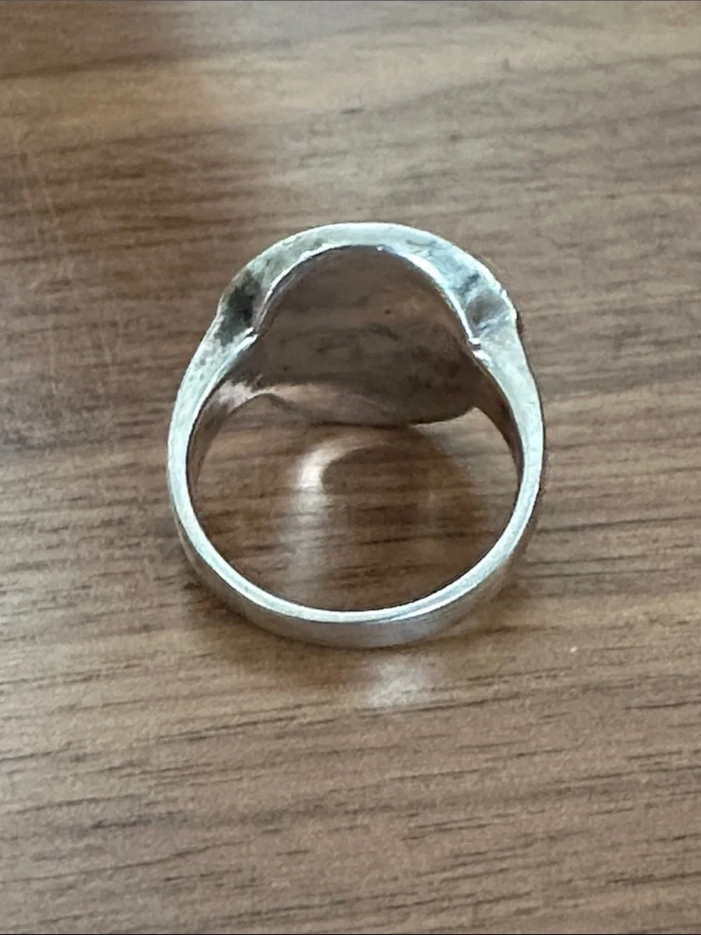 Blue Opal Mosaic Round Sterling Silver Ring
